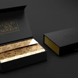 Luxury Box With Paper Opened